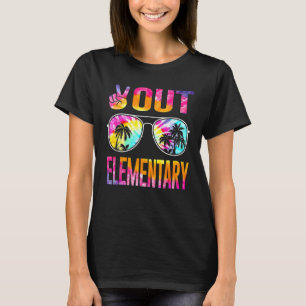 Peace Out Elementary Tie Dye Graduation Last Day o T-Shirt
