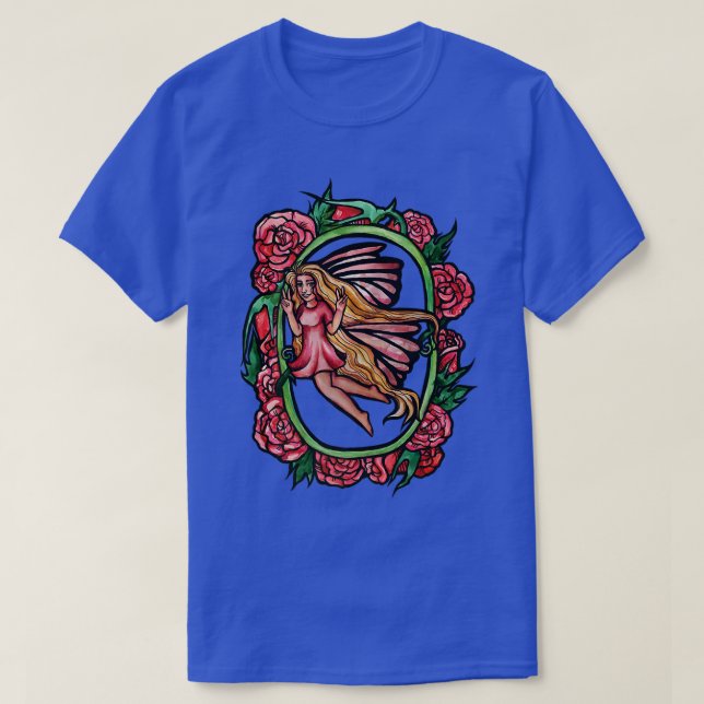Peace Out Fairy Peaceful Roses GardenT-Shirt T-Shirt (Design Front)