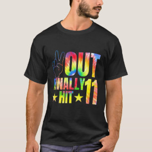Peace Out Finally Hit 11 Year Old 11Th Birthday Pa T-Shirt