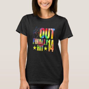 Peace Out Finally Hit 14 Year Old 14th Birthday Pa T-Shirt
