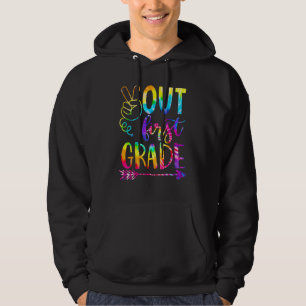 Peace Out First 1st Grade Happy Last Day Of School Hoodie
