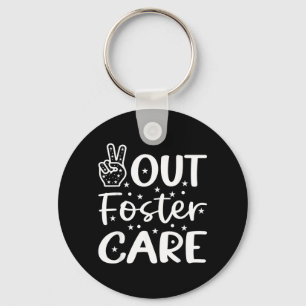 Peace Out Foster Care Adoption Gotcha Day Key Ring