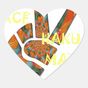 Peace Out: Hakuna Matata Vibes Sign Heart Sticker