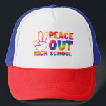 Peace Out High School Tie Dye Last Day Of School Trucker Hat<br><div class="desc">Peace Out High School Tie Dye Last Day Of School</div>
