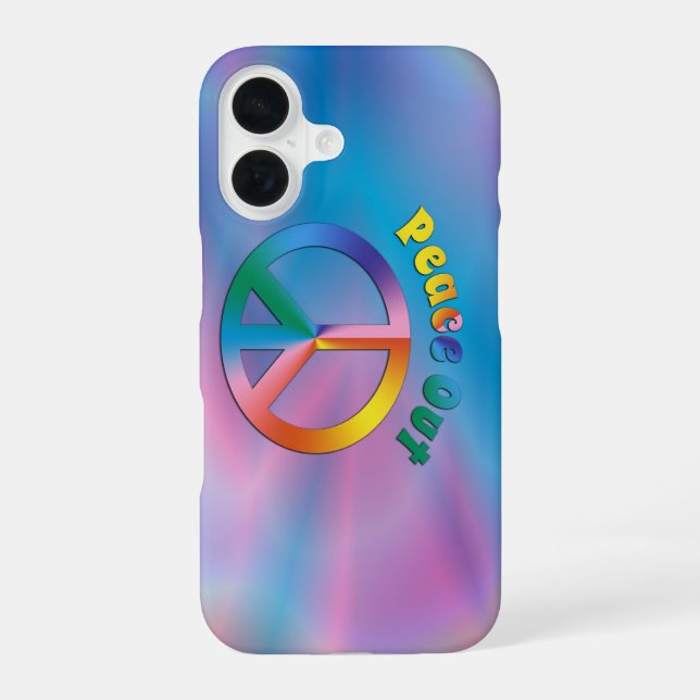 Peace Out! iPhone 16 Case (Back)