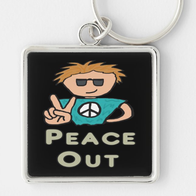 Peace Out Key Ring (Front)
