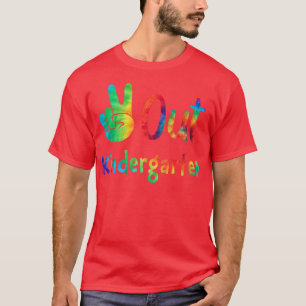 Peace Out Kindergarten Funny Last Day School Gifts T-Shirt