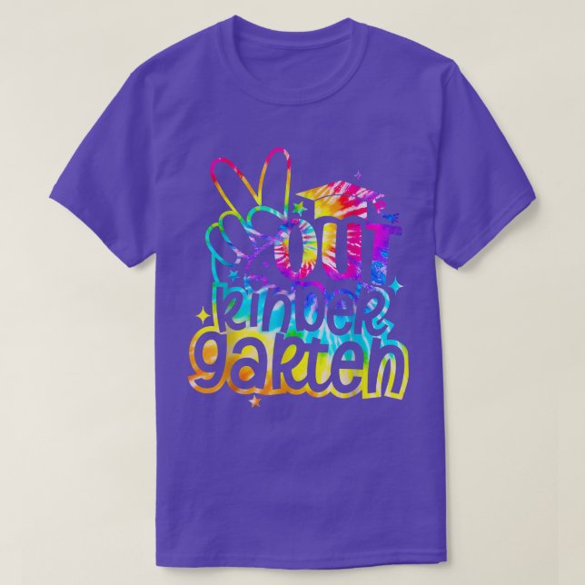 Peace Out Kindergarten Graduation Last Day School  T-Shirt (Design Front)