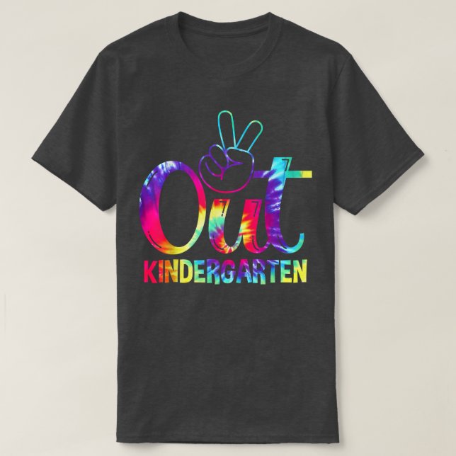 Peace Out Kindergarten Happy Last Day Of School Ti T-Shirt (Design Front)