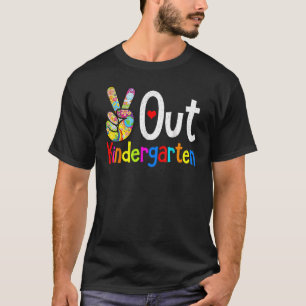 Peace Out Kindergarten Last Day Of School Graduat T-Shirt