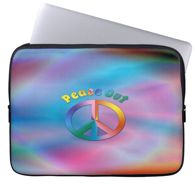 Peace Out! Laptop Sleeve (Front)