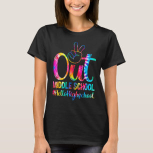 Peace Out Middle Hello High School Back To School T-Shirt
