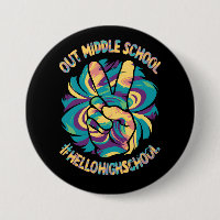 Peace Out Middle Hello High School School Tie Dye