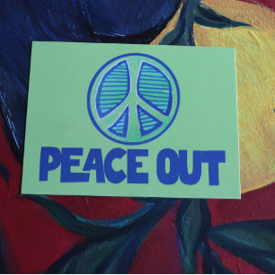 Peace Out Peace Sign Postcard