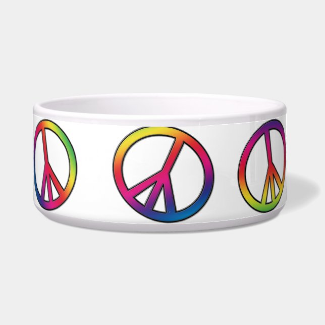 Peace Out Pet Bowls (Front)