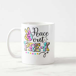 Peace Out Pre-K Class of 2022 Grad Graduation Gift Coffee Mug