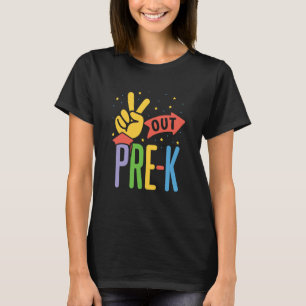 Peace Out Pre K Pk Pre Kindergarten Kids Cute T-Shirt