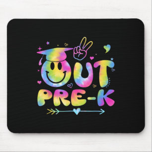 Peace Out Pre K Tie Dye Last Day Of School Graduat Mouse Pad