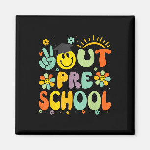 Peace Out Preschool Cl Of 2025 Goodbye Graduation Magnet