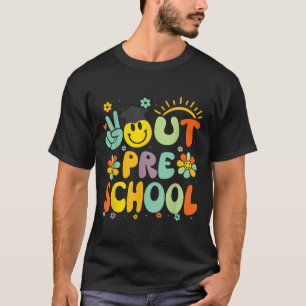 Peace Out Preschool Cl Of 2025 Goodbye Graduation T-Shirt