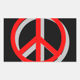 Peace Out Rectangular Sticker