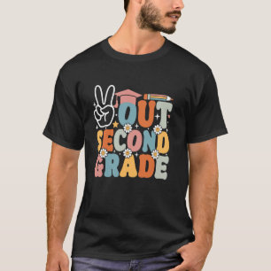 Peace Out Second Grade Last Day of School Graduati T-Shirt