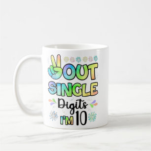 Peace Out Single Digits I'm 10 kids  Coffee Mug