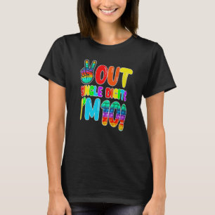 Peace Out Single Digits Im 10 Tie Dye Birthday Kid T-Shirt