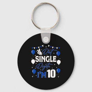Peace Out Single Digits Im 10 Year Old 10th Birthd Key Ring