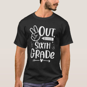 Peace Out Sixth Grade Tie Dye Graduation Boys Girl T-Shirt