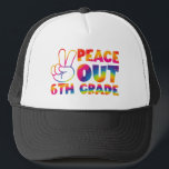 Peace Out Sixth Grade Tie Dye Last Day 6th Grade  Trucker Hat<br><div class="desc">Peace Out Sixth Grade Tie Dye Last Day 6th Grade</div>
