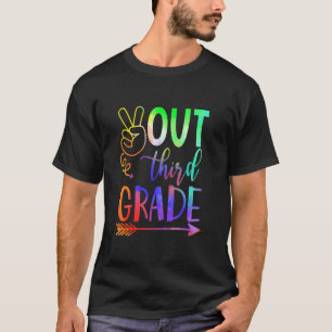 Peace Out Third 3rd Grade Happy Last Day Of School T-Shirt