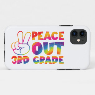 Peace Out Third Grade Tie Dye Last Day 3rd Grade iPhone 11 Case