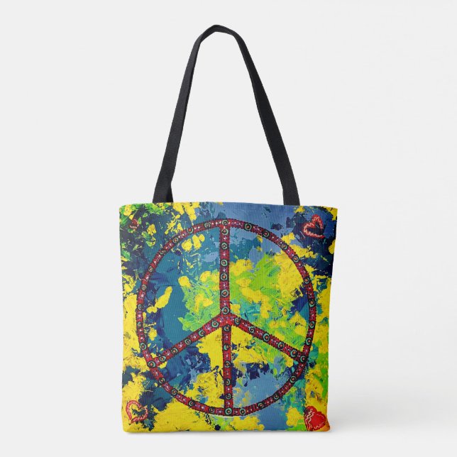 Peace Out Tote Bag (Back)