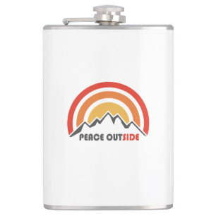 Peace Outside Hip Flask