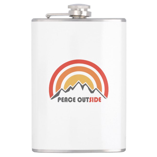 Peace Outside Hip Flask (Front)
