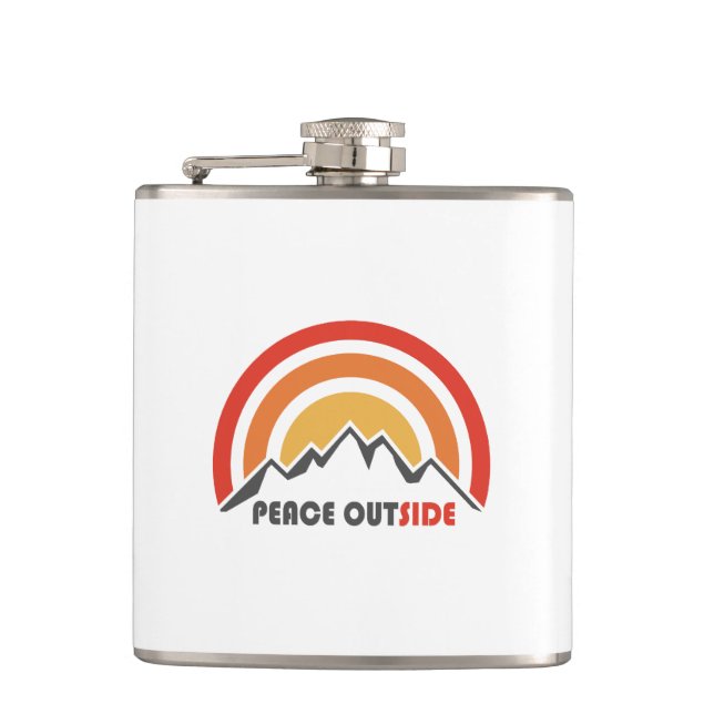 Peace Outside Hip Flask (Front)