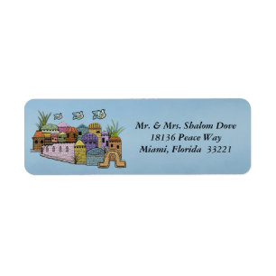 Peace over Jerusalem Return Address Label