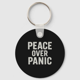 Peace Over Panic. Stoic, Vintage, Motivational, Qu Key Ring