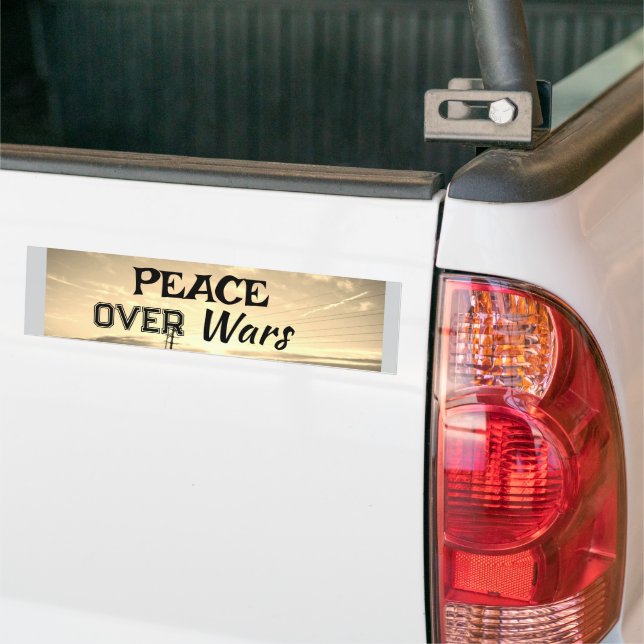 Peace over Wars Bumper Sticker (On Truck)