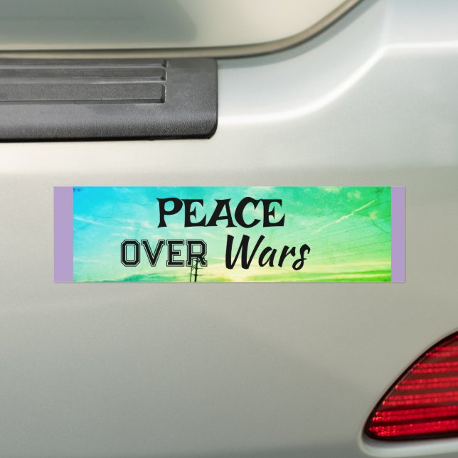 Peace over Wars Bumper Sticker (On Car)