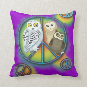 Peace Owl~pillow Cushion