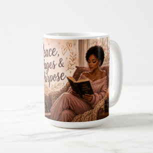 Peace, Pages & Purpose Coffee Mug