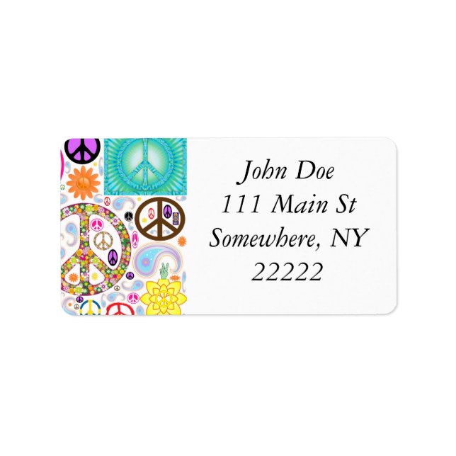 Peace & Paisley Collage Label (Front)