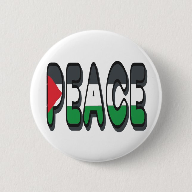 Peace Palestine 6 Cm Round Badge (Front)