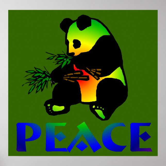 Peace Panda Bear Poster (Front)