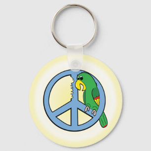 Peace Parrot Keychain