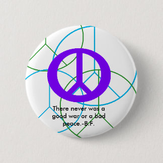 peace, peace, peace, peace, peace, There never ... 6 Cm Round Badge