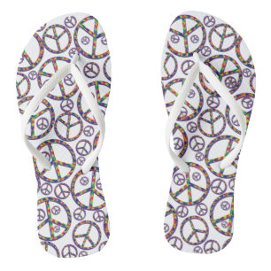 peace, peace, peace thongs