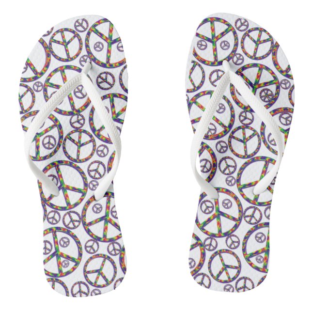 peace, peace, peace thongs (Footbed)